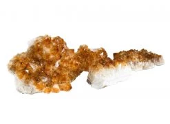 Rustic White & Wood Citrine Clusters