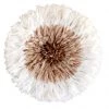 Rustic White & Wood Bamileke Feather Juju Hat - Natural Brown With White Tips 2 Rustic White & Wood Bamileke Feather Juju Hat - Natural Brown With White Tips