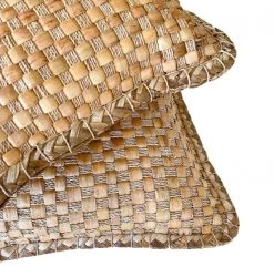 Rustic White & Wood Hyacinth Cushion - Square Accessories 10 Rustic White & Wood Hyacinth Cushion - Square Accessories