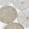 Rustic White & Wood Beaded Placemats & Coasters - Natural & White