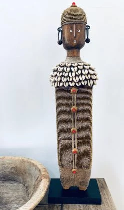 Rustic White & Wood Tribal Treasures Namji Doll - Gold Or White - Large