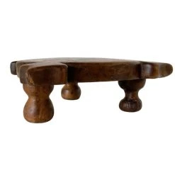 Rustic White & Wood Wooden Chapati Plate On Legs