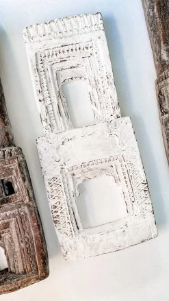 Rustic White & Wood Vintage Treasures Indian Temple Frame - Antique Clay