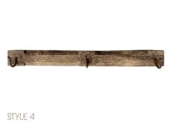 Rustic White & Wood Indian Wall Hook