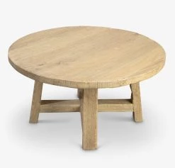 Rustic White & Wood Furniture Lunar Elm Coffee Table