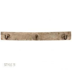 Rustic White & Wood Indian Wall Hook