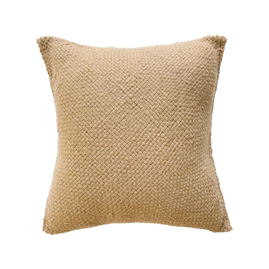 Rustic White & Wood Iana Weave Cushion In Natural Nut - Square 2 Rustic White & Wood Iana Weave Cushion In Natural Nut - Square