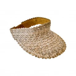 Rustic White & Wood Palm Sun Visor Accessories