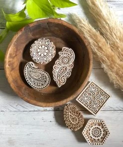 Rustic White & Wood Block Print