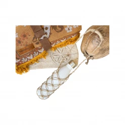 Rustic White & Wood Accessories Oasis Woven Bottle Holder