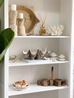 Rustic White & Wood Bleached Wooden Chapati Bread Bowl 8 Rustic White & Wood Bleached Wooden Chapati Bread Bowl