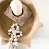Rustic White & Wood Accessories Beaded Clay Garland