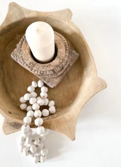 Cheap Rustic White & Wood Store 16 Rustic White & Wood Accessories Beaded Clay Garland