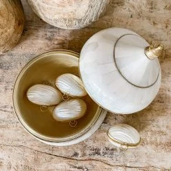 Rustic White & Wood Coastal Decor Mini Shell Purse