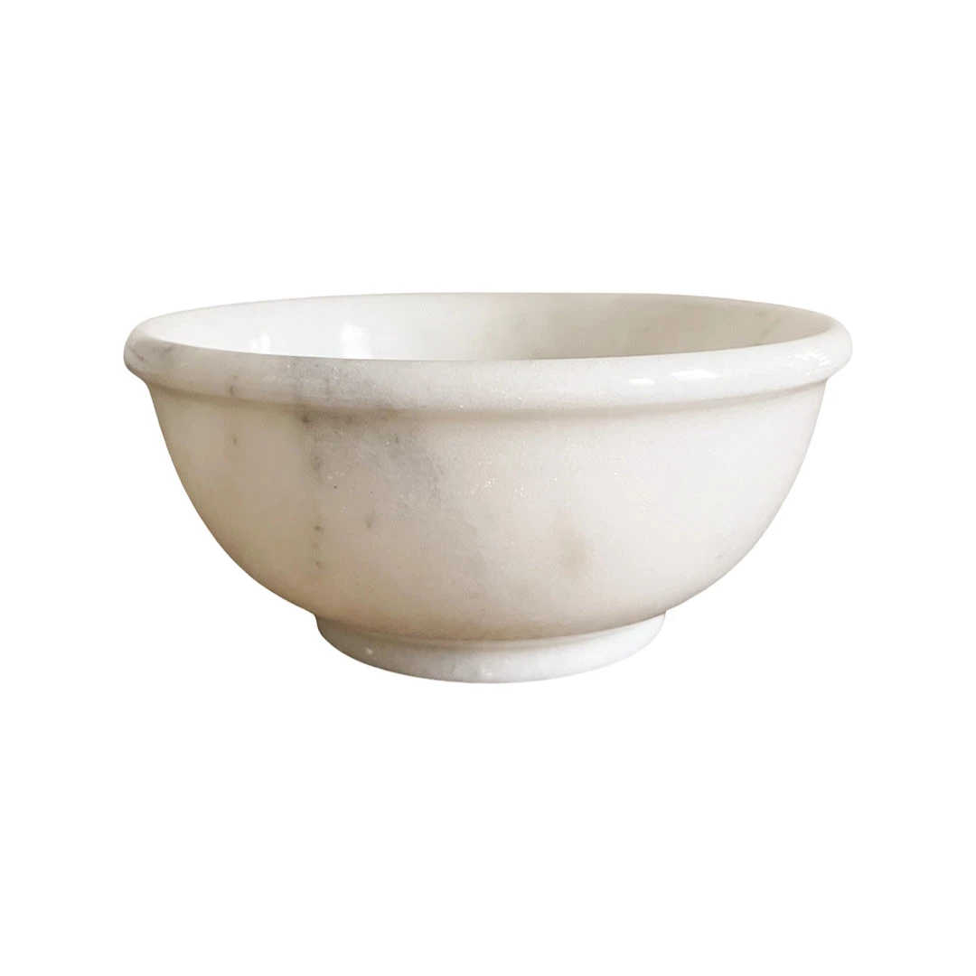 Rustic White & Wood Marble Bowl - Round 3 Rustic White & Wood Marble Bowl - Round