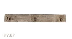 Rustic White & Wood Indian Wall Hook