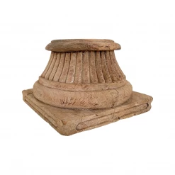 Rustic White & Wood Old Indian Candle Holder - Bleached Vintage Treasures