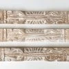 Rustic White & Wood Carved Indian Wall Hook
