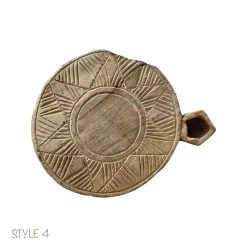 Rustic White & Wood Bleached Wooden Chapati Plate, Old Indian Vintage Treasures