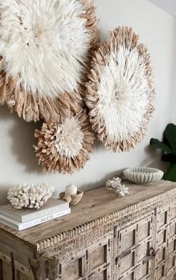 Rustic White & Wood Bamileke Feather Juju Hat - White With Natural Brown Tips 9 Rustic White & Wood Bamileke Feather Juju Hat - White With Natural Brown Tips