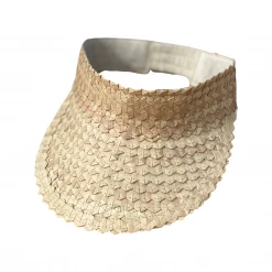 Rustic White & Wood Palm Sun Visor Accessories