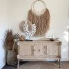 Rustic White & Wood Furniture Damchiya Console Table