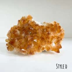 Rustic White & Wood Citrine Clusters