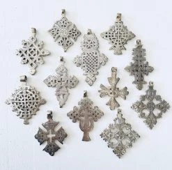 Cheap Rustic White & Wood Store 22 Rustic White & Wood Accessories Ethiopian Cross Pendant