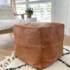 Rustic White & Wood Moroccan Pouf Ottoman - Square Honeycomb Moroccan Decor 1 Rustic White & Wood Moroccan Pouf Ottoman - Square Honeycomb Moroccan Decor
