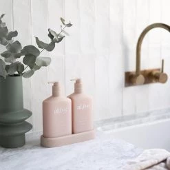 Rustic, White & Wood Skin & Body AL.IVE BODY WASH & LOTION DUO + TRAY - PINK DUO